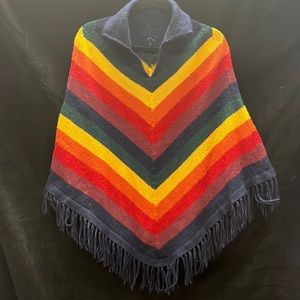 70s rainbow Poncho